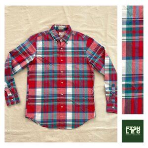 J. Crew | Classic Fit Secret Wash Check LS Button Down - Sz S / Red & Green